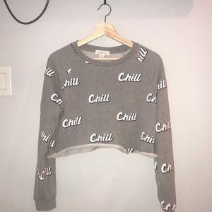 Cropped crew neck